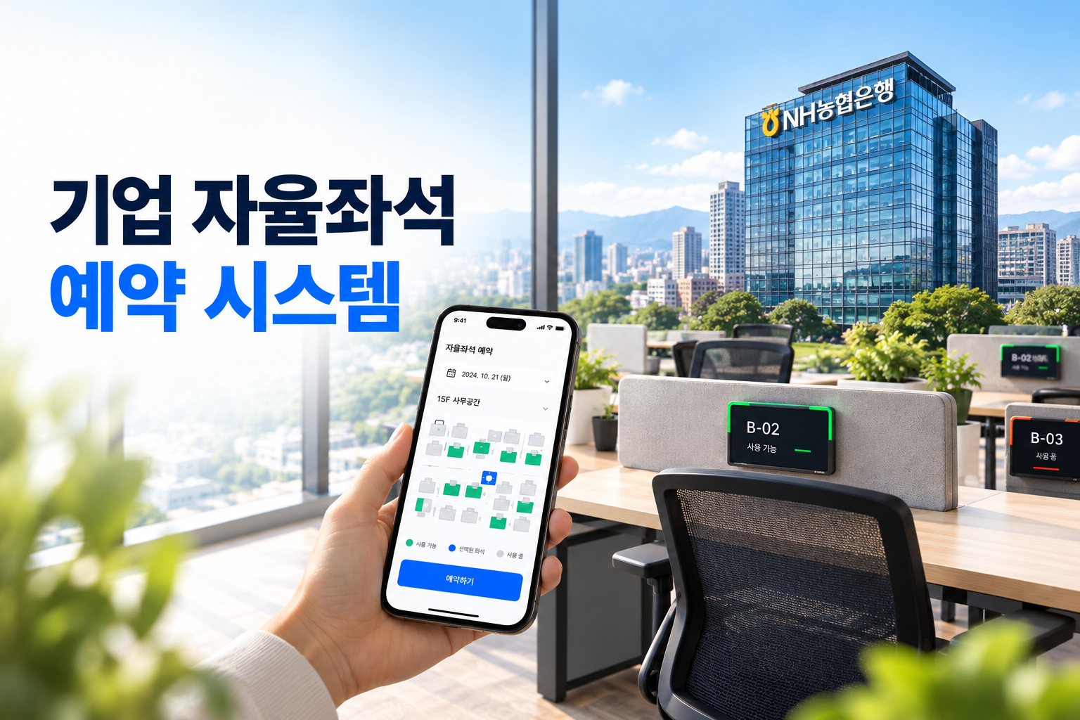 기업 자율좌석 예약 시스템 이미지